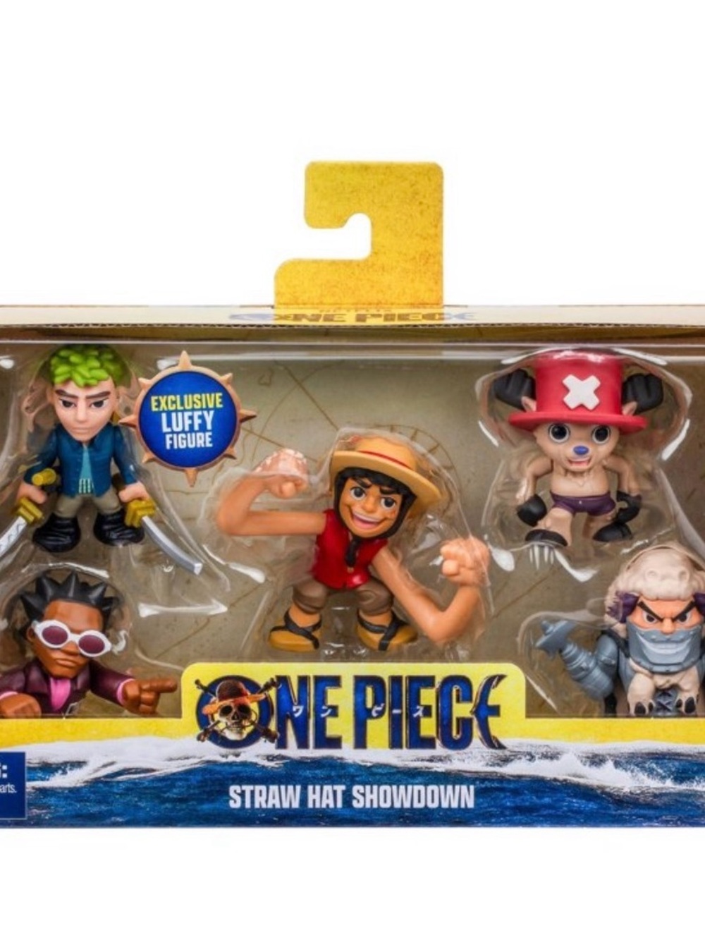 Onepiece Straw Hat Crew 5-Figure Set - Red, Yellow, Green, Pink, Purple